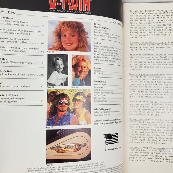 V-Twin Magazine (Paisano/Easyriders) Vintage Sept. 1990 Motorcycles Harley Buell - Picture 5 of 10